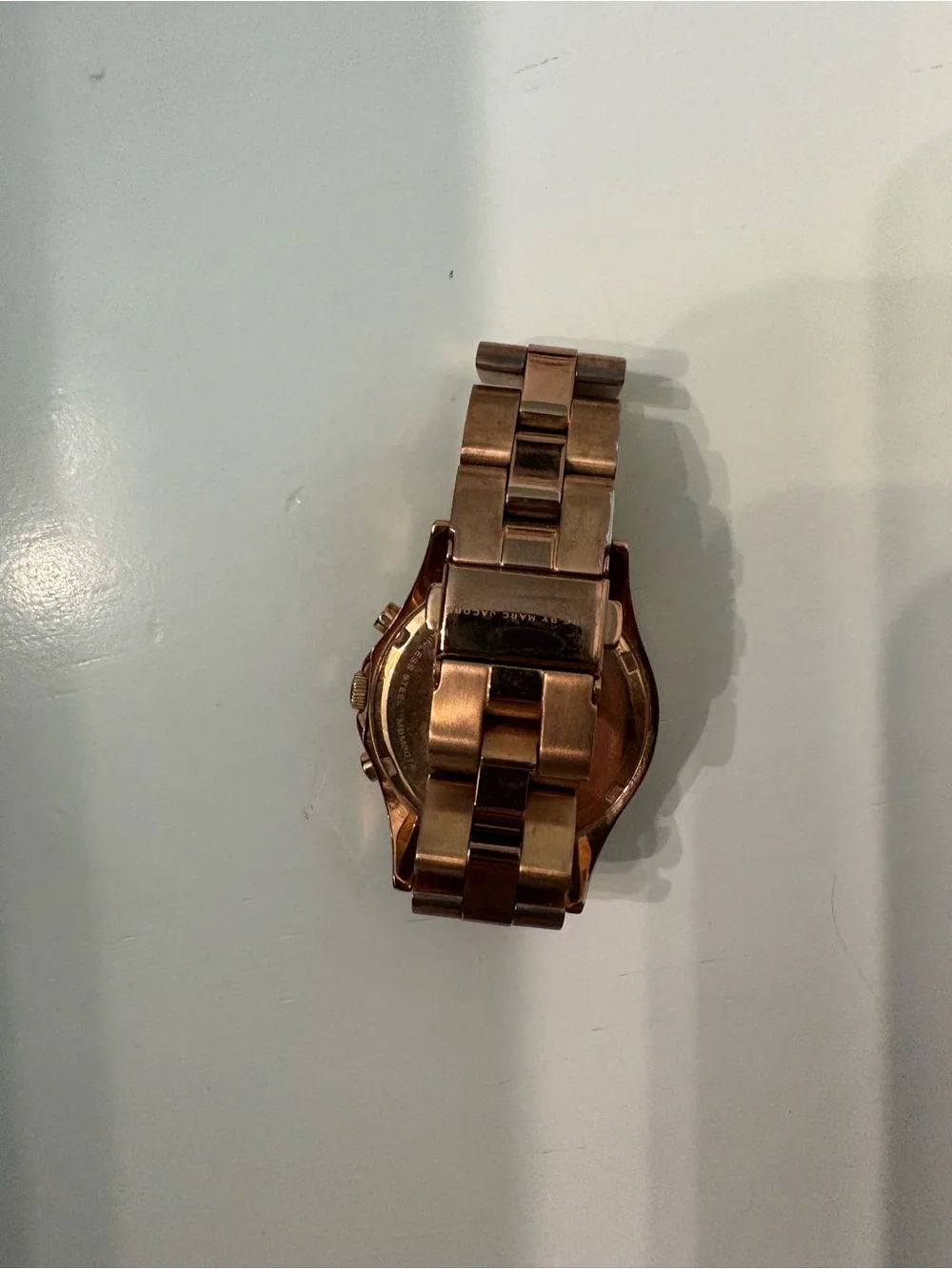 Marc Jacob’s Rose Gold Metal Bracelet Watch - Classic Chronograph Style